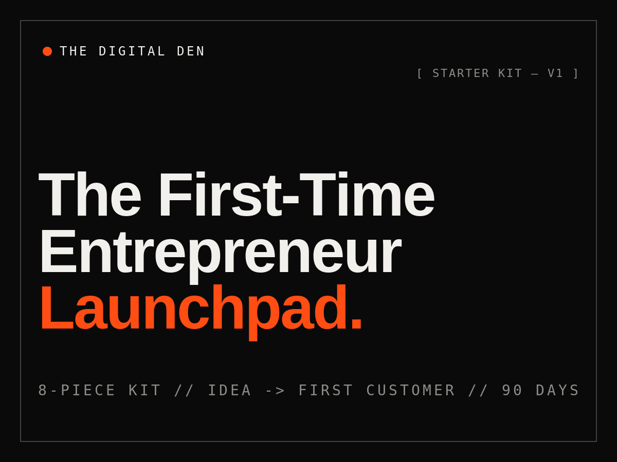 The First-Time Entrepreneur Launchpad cover